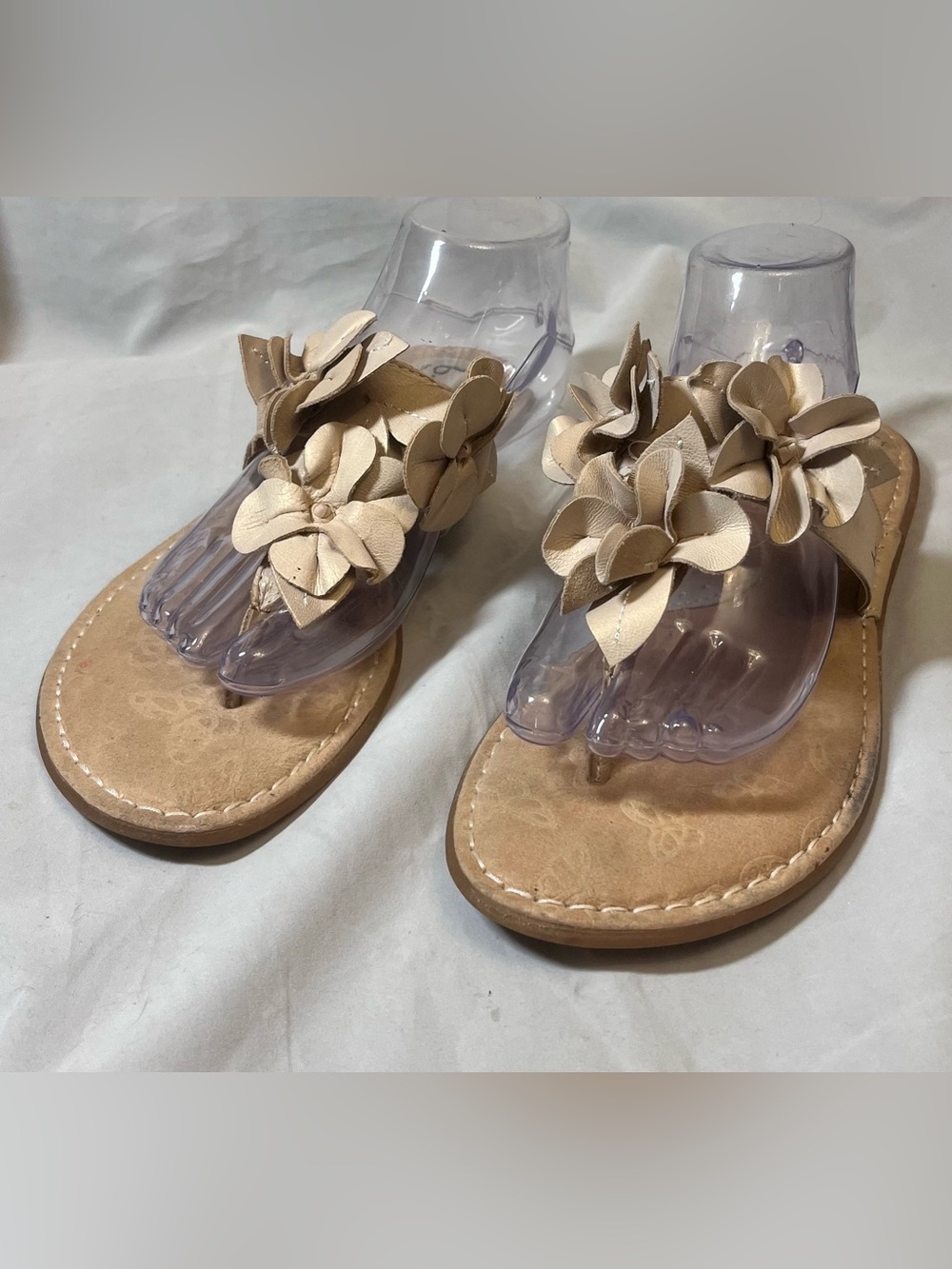 b.o.c. Born Concept Women’s Floral Toe-Post Sandals in Beige